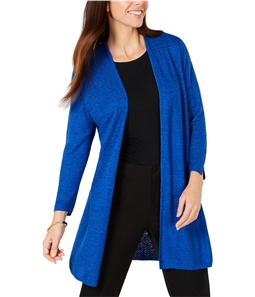 Kasper Womens Chevron Knit Cardigan Sweater