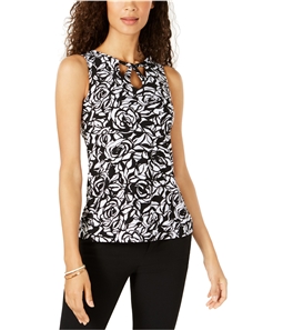 Kasper Womens Rose Floral Pullover Blouse