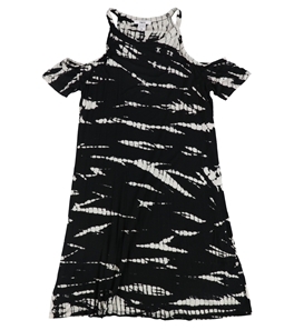 bar III Womens Printed Cold-Shoulder Bodycon Dress