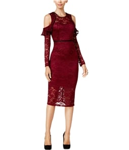 Thalia Sodi Womens Cold-Shoulder A-line Dress
