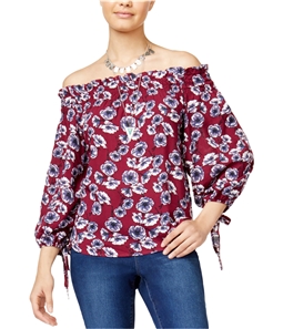 Seven Sisters Womens Printed Knit Blouse