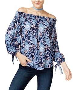 Seven Sisters Womens Printed Knit Blouse
