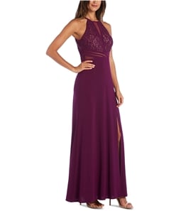 Morgan & Co Womens Lace Gown Dress