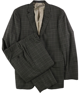 Hart Schaffner Marx Mens Plaid Two Button Formal Suit