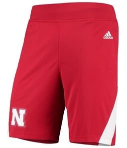 Adidas Mens Nebraska Athletic Workout Shorts