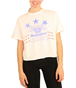 Junk Food Womens Budwiser Stars Cropped Graphic T-Shirt