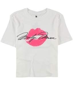 Junk Food Womens Cropped Marilyn Kiss Graphic T-Shirt