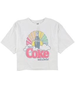 Junk Food Womens Coke And Smile Cropped Graphic T-Shirt