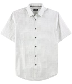 Alfani Mens Patterned SS Button Up Shirt