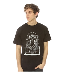Black Scale Mens The Structure Graphic T-Shirt
