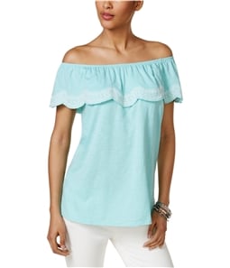 Style & Co. Womens Ruffled Knit Blouse