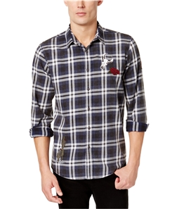 American Rag Mens Ramsay Patched Button Up Shirt