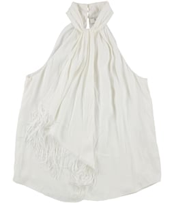 Joie Womens Fringe Accent Sleeveless Blouse Top