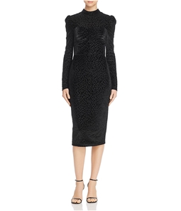 Rebecca Vallance Womens Leopard Velvet Midi Dress