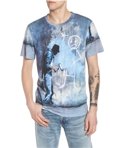 Elevenparis Mens Grey Ghost Graphic T-Shirt