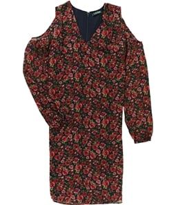 Ralph Lauren Womens Floral A-line Cold Shoulder Dress