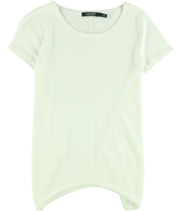 Ralph Lauren Womens Handkerchief Hem Basic T-Shirt