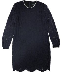 Ralph Lauren Womens Stripe Trim Lace Mini Dress