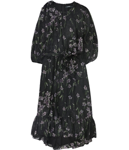 Ralph Lauren Womens Burnout Floral Midi Dress