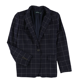 Ralph Lauren Womens Bonaro One Button Blazer Jacket