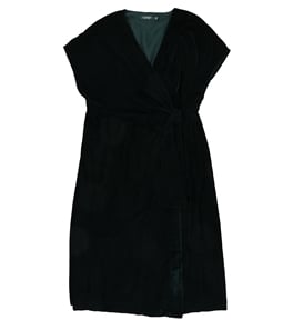 Ralph Lauren Womens Velvet Short-Sleeve Wrap Dress