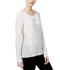 maison Jules Womens Contrast Pullover Blouse