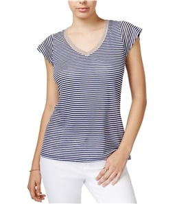 maison Jules Womens Striped Basic T-Shirt