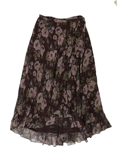 Ralph Lauren Womens Silk Wrap Floral Print Maxi Skirt