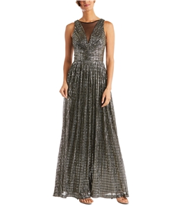Nightway Womens Illusion Gown Dress
