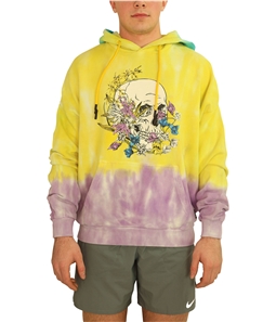 Elevenparis Mens Floral Skull Hoodie Sweatshirt