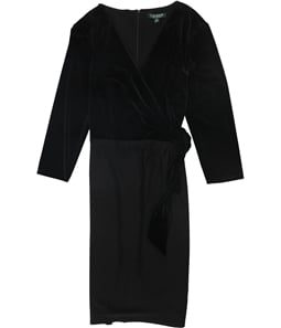 Ralph Lauren Womens Velvet Bodice Cocktail Dress