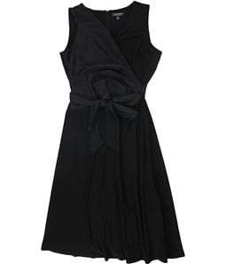 Ralph Lauren Womens 2-Tone V-Neck Surplice Dress