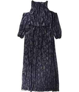 Ralph Lauren Womens Burnout Cold Shoulder Gown Dress