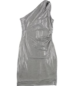 Ralph Lauren Womens Metallic One Shoulder Dress
