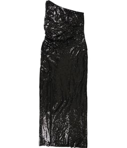 Ralph Lauren Womens Sequined One Shoulder Dress