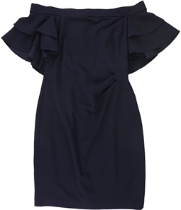 Ralph Lauren Womens Ruffled Off-Shoulder Dress