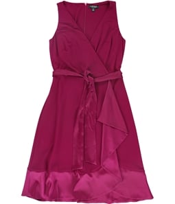 Ralph Lauren Womens Ruffle-Trim A-line Surplice Dress