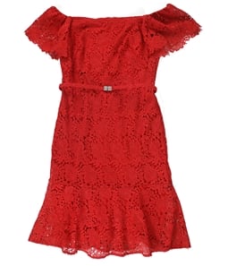 Ralph Lauren Womens Lace Midi Dress