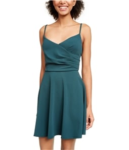 Trixxi Womens Rouched Fit & Flare Dress