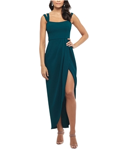 XSCAPE Womens Solid Gown Dress