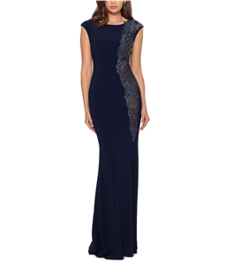XSCAPE Womens Embellished Gown Dress