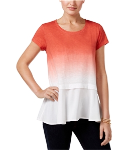 Style & Co. Womens Dip-Dye Basic T-Shirt