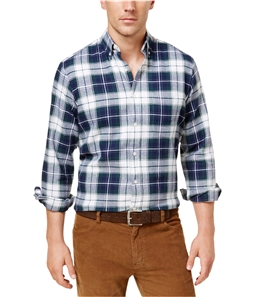 Club Room Mens Plaid Flannel Button Up Shirt