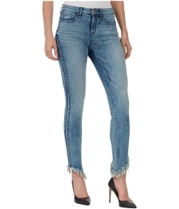 William Rast Womens Frayed Skinny Fit Jeans