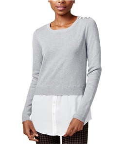 maison Jules Womens Layered-Look Pullover Sweater