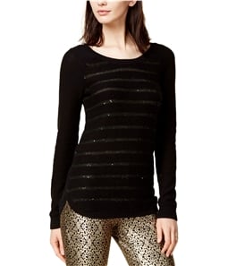 maison Jules Womens Sequined Knit Sweater
