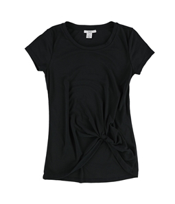 bar III Womens Tie Front Basic T-Shirt
