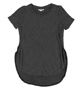 bar III Womens Striped Basic T-Shirt