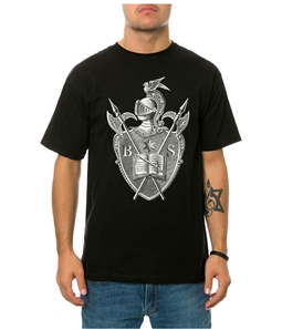 Black Scale Mens The Knighted Crest Graphic T-Shirt