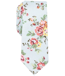 bar III Mens Yellowstont Floral Skinny Self-tied Necktie